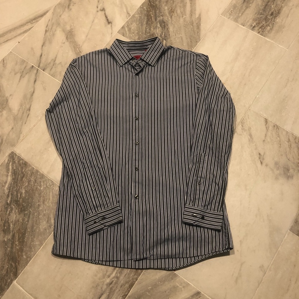 Hugo Boss striped dress shirt. 16.5  34/35
